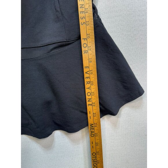 Lulus Womens Peplum Sleeveless Top Large Black Going Out Shirt - Picture 3 of 9